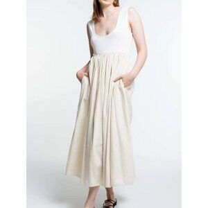 Laude The Label NWT Ballet Dress 100% Silk 100% Cotton Maxi in Ecru XXS/XS